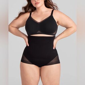 Honey Love Black Mesh SuperPower Brief Shapewear Size L